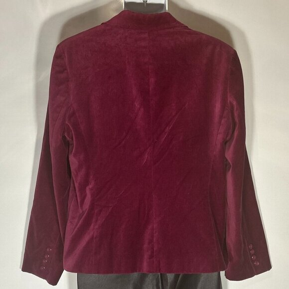 Rafaella SZ 16 Bright Purple Velvet Tailored Blazer Old money Academia Timeless - Picture 5 of 7